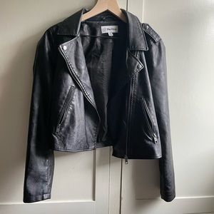 The Drop Faux Leather Carmen Jacket